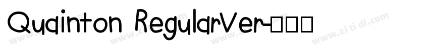 Quainton RegularVer字体转换
